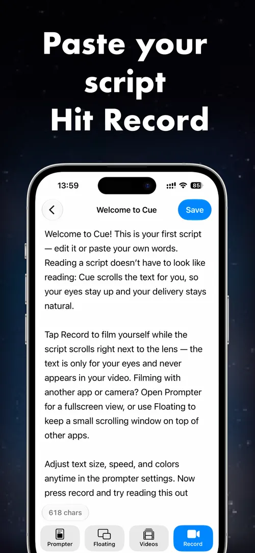 Paste your script